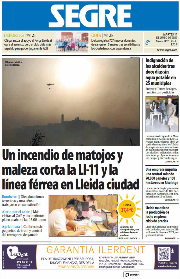 Portada de Segre  (España)