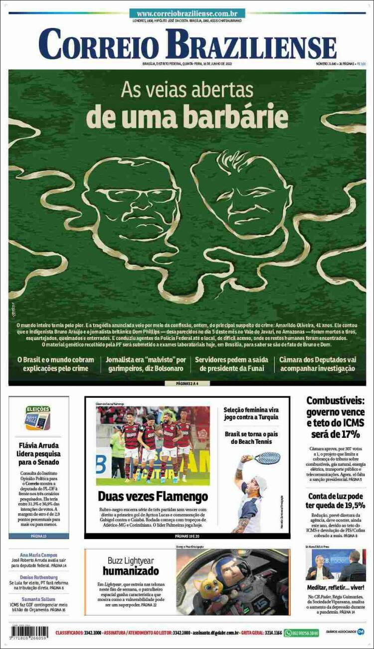 Portada de Correio Braziliense (Brasil)