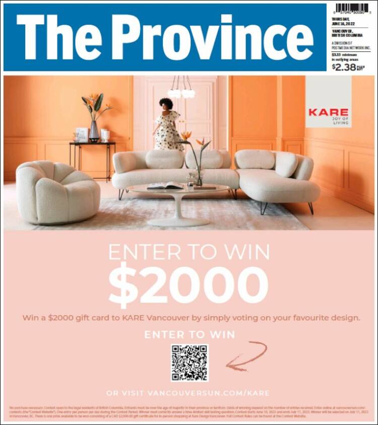 Portada de The Province (Canada)