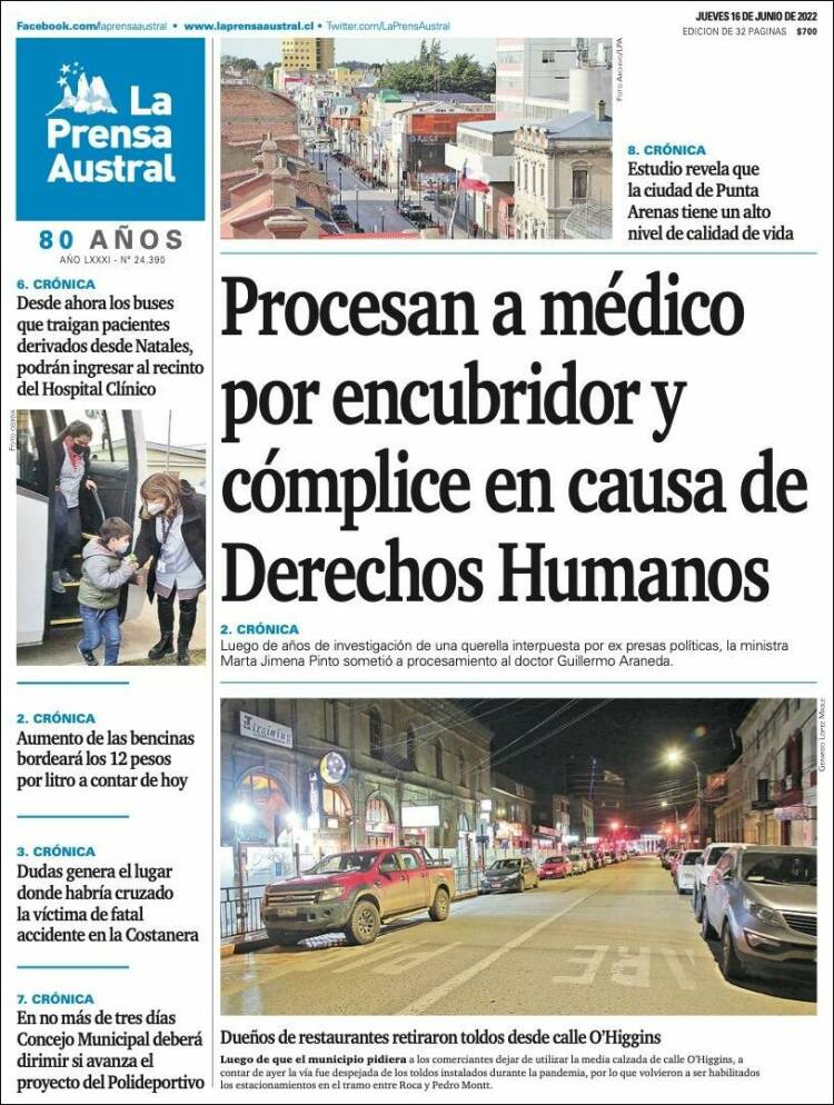 Portada de El Magallanes (Chile)