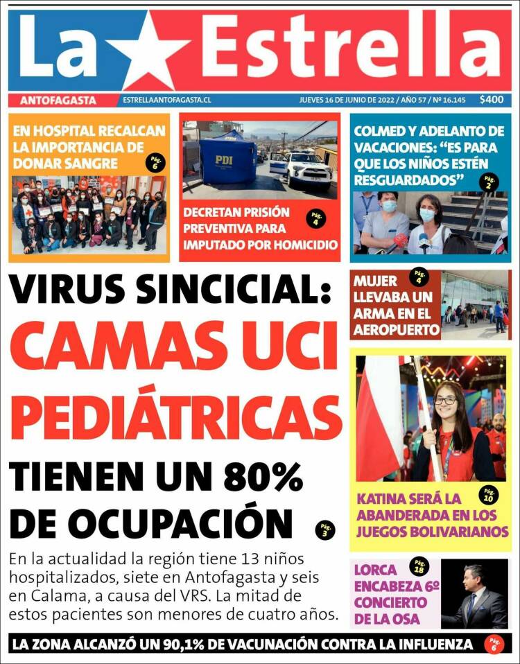 Portada de La Estrella del Norte (Chile)