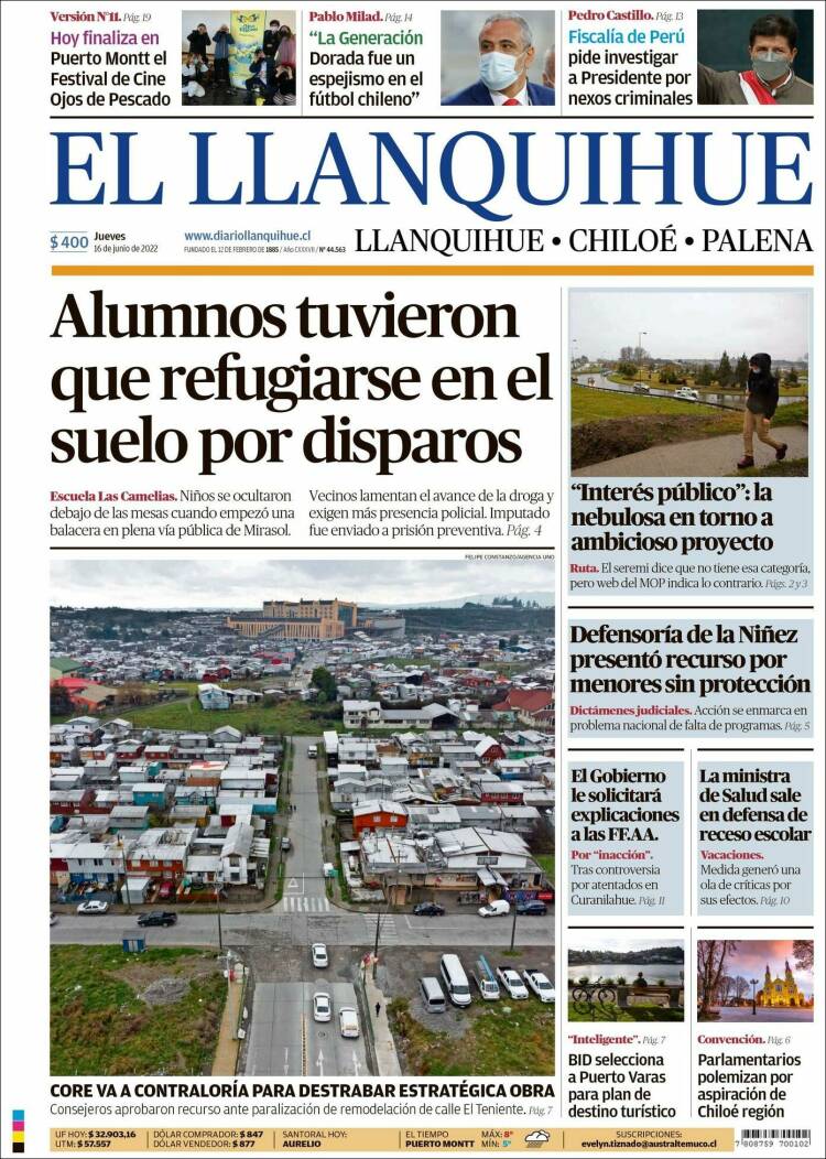 Portada de El Llanquihue (Chile)