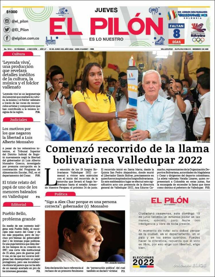 Portada de El Pilón (Colombia)