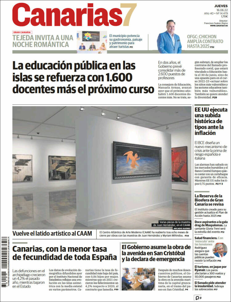 Portada de Canarias 7 (España)