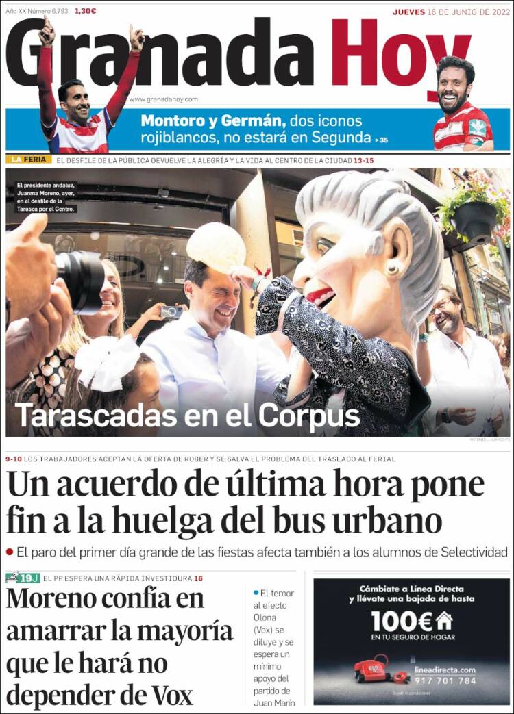 Portada de Granada Hoy (España)