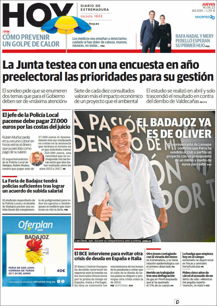 Portada de Hoy - Caceres (España)