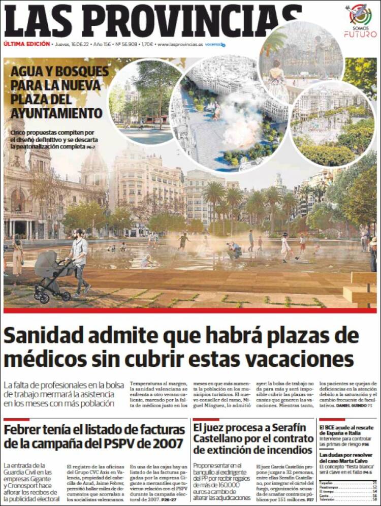 Portada de Las Provincias (España)