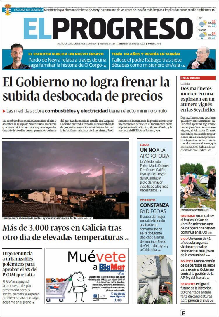 Portada de El Progreso (España)