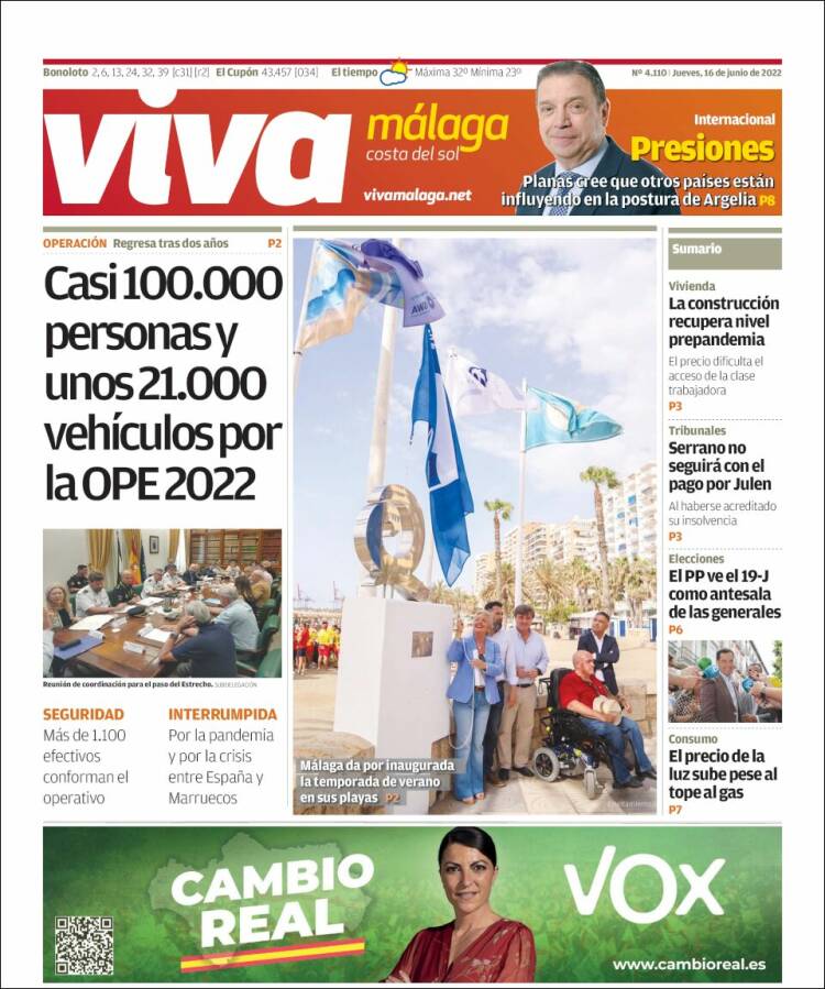 Portada de Viva Málaga (España)