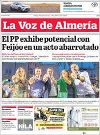 Portada de La Voz de Almería (España)