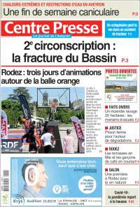 Portada de Centre Presse (Francia)