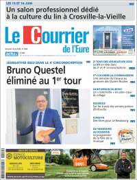 Portada de Le Courrier de l'Ouest (Francia)