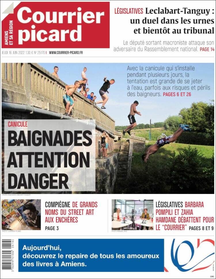 Portada de Courrier Picard (Francia)