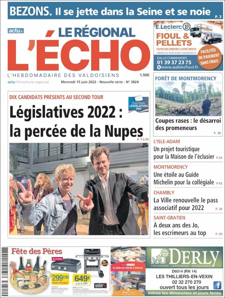 Portada de L'Echo de la Haute-Vienne (Francia)