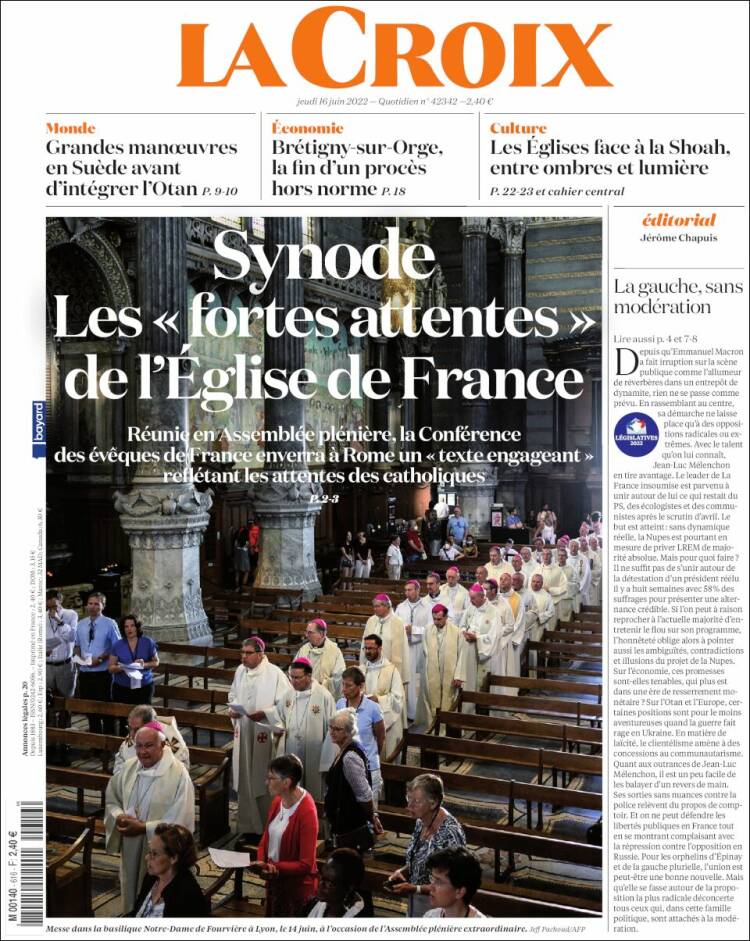 Portada de La Croix (Francia)