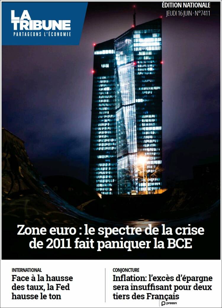 Portada de La Tribune (Francia)