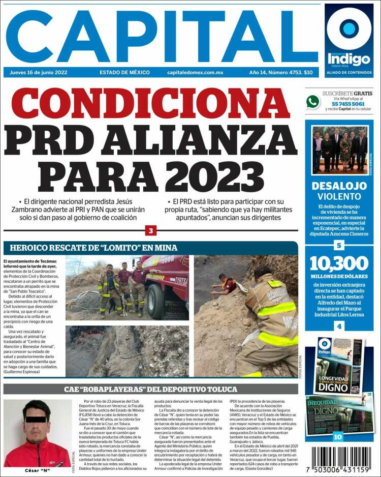 Portada de Capital México (M&eacute;xico)