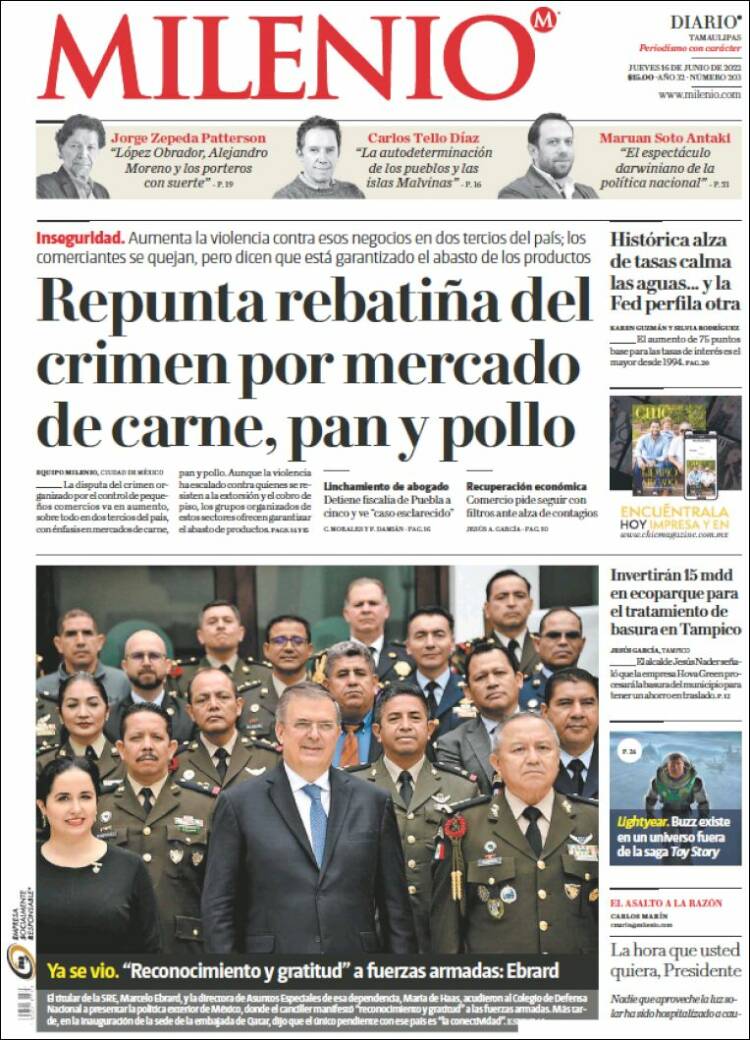 Portada de Milenio - Tamaulipas (M&eacute;xico)