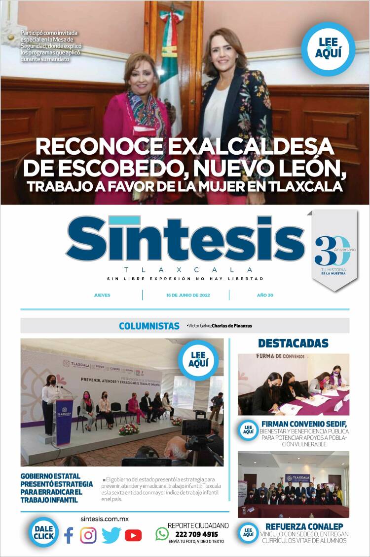 Portada de Síntesis de Tlaxcala (M&eacute;xico)