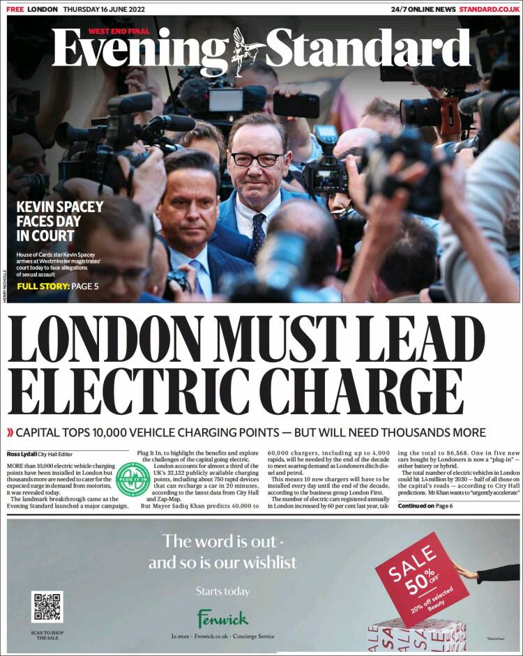 Portada de Evening Standard (United Kingdom)