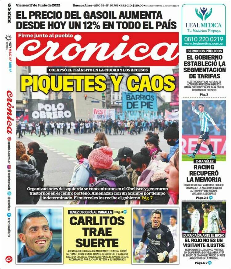 Portada de La Voz del Chaco (Argentina)