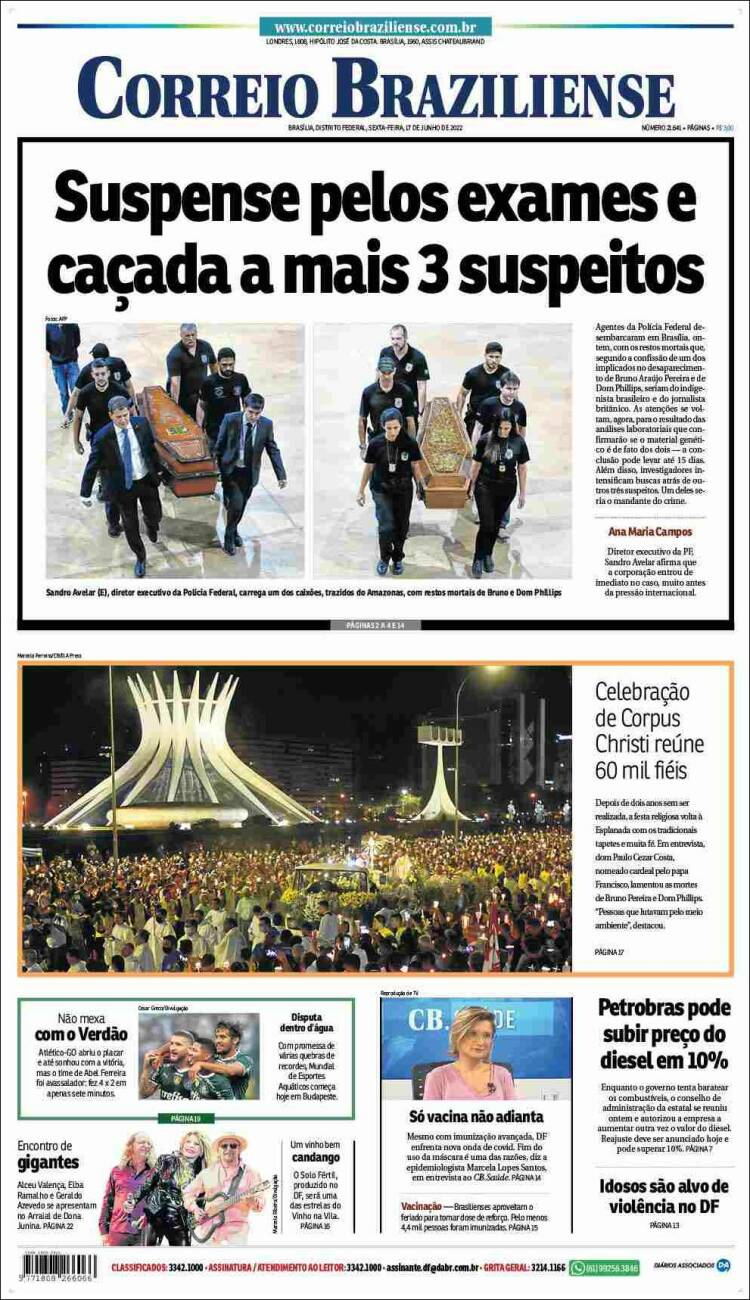 Portada de Correio Braziliense (Brasil)