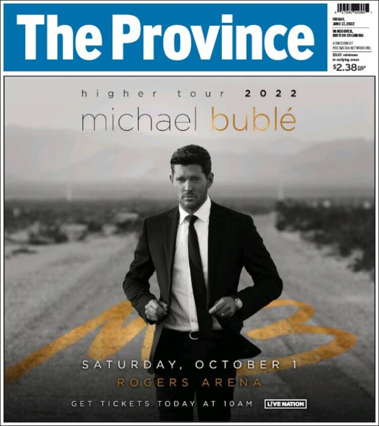 Portada de The Province (Canadá)