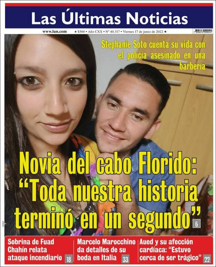 Portada de Las Últimas Noticias (Chile)