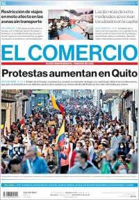 Portada de El Comercio (Ecuador)