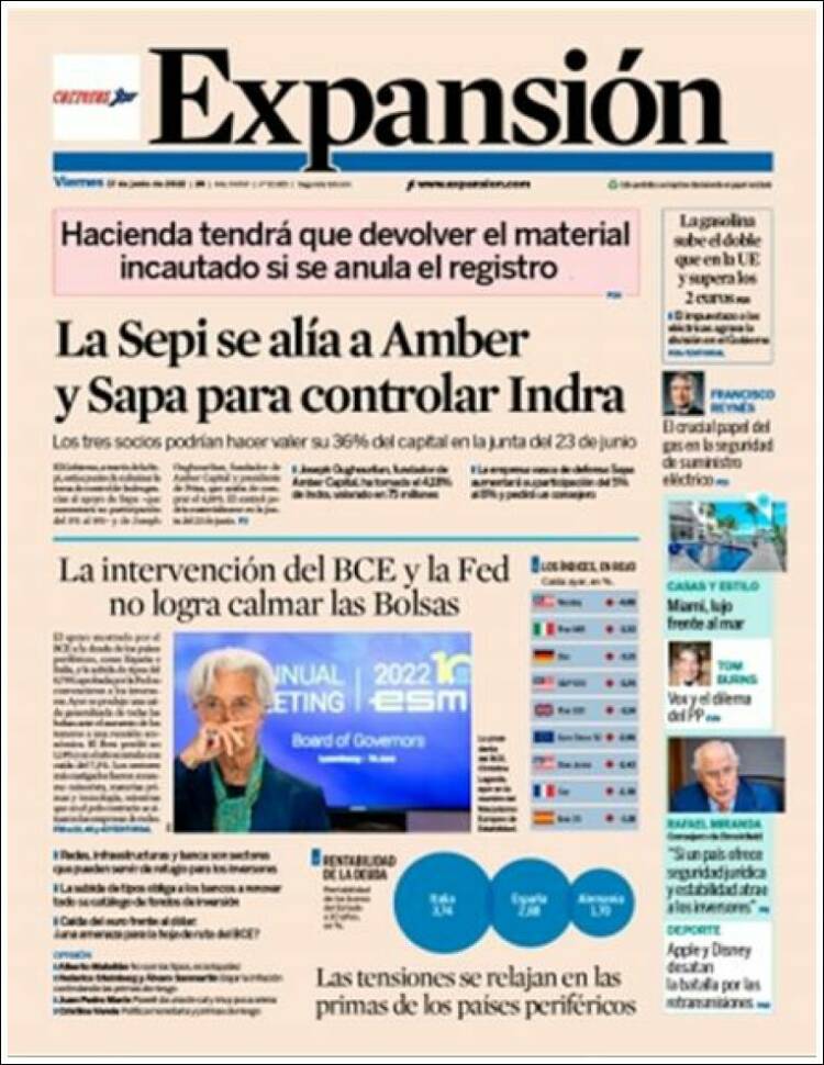 Portada de Expansión (Espa&ntilde;a)