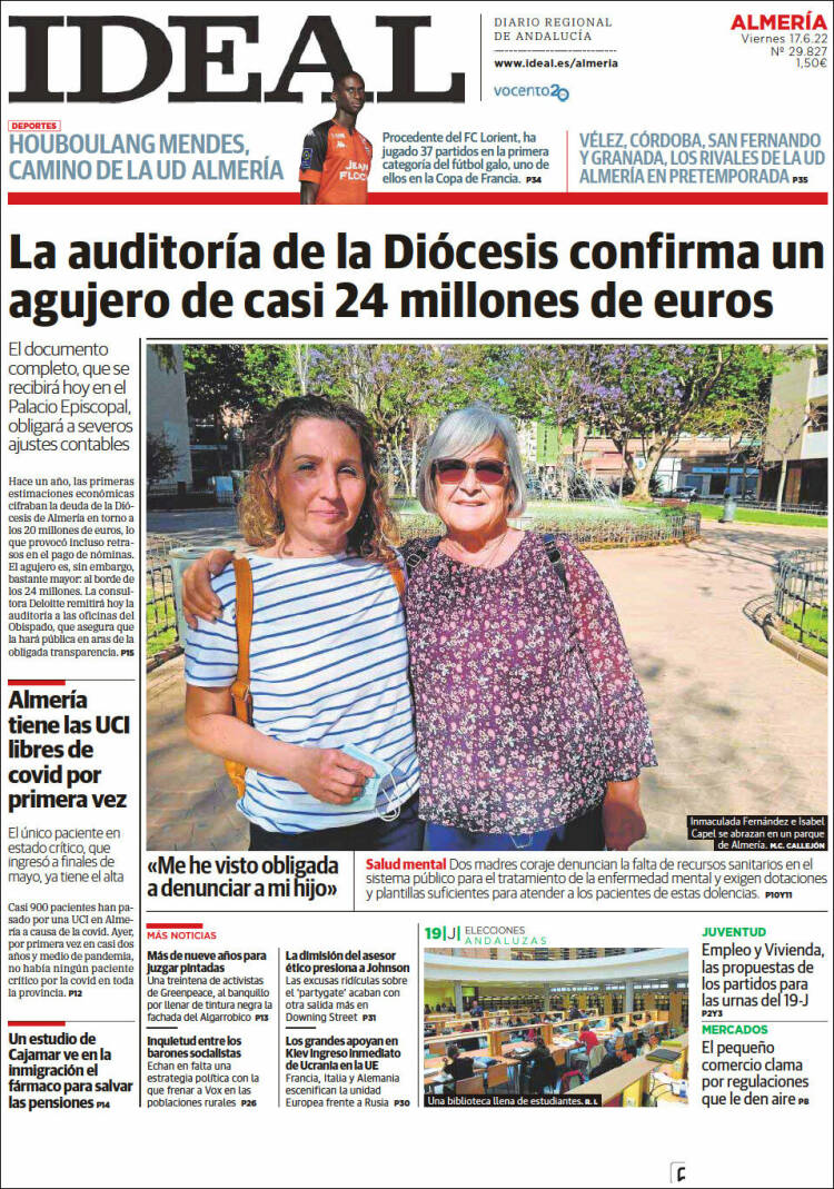 Portada de Ideal Almeria (España)