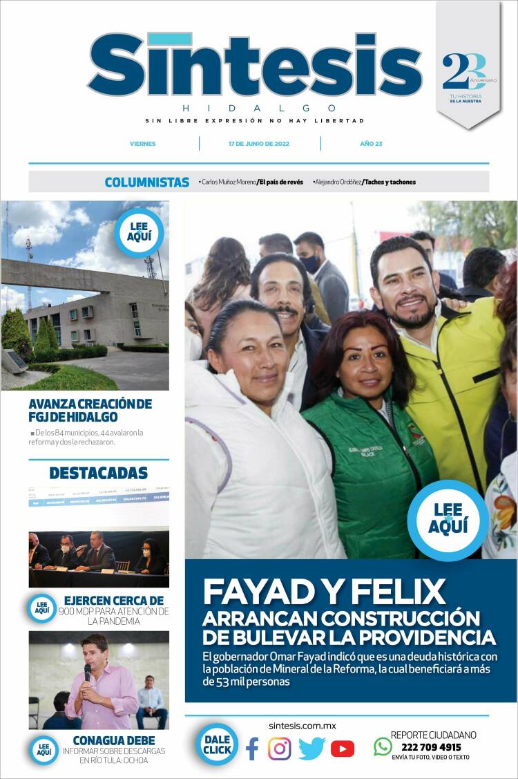 Portada de Sistesis - Hidalgo (M&eacute;xico)