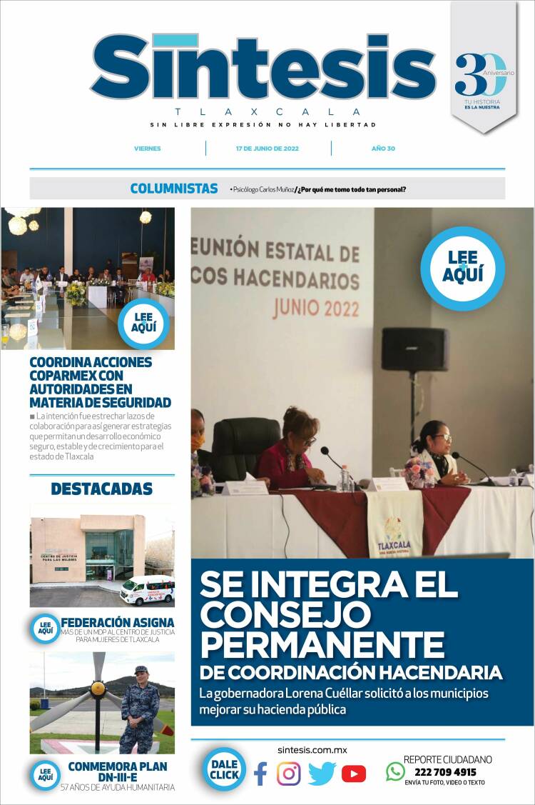 Portada de Síntesis de Tlaxcala (M&eacute;xico)