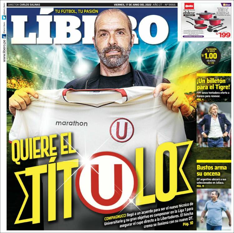 Portada de Líbero (Per&uacute;)