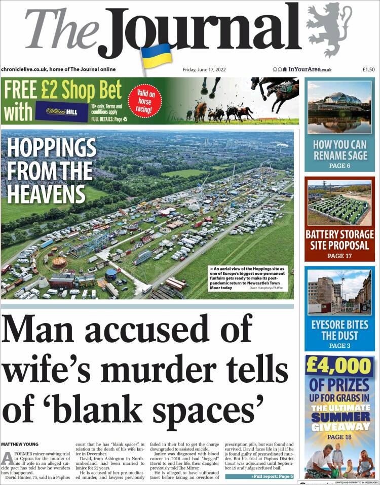 Portada de The Journal (Reino Unido)