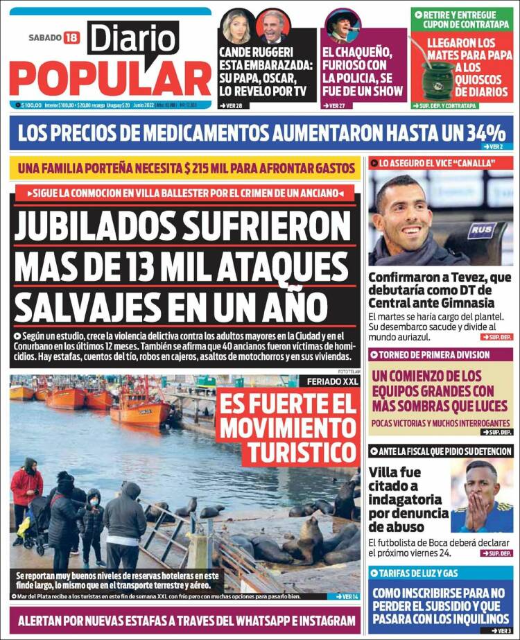 Portada de Diario Popular (Argentina)