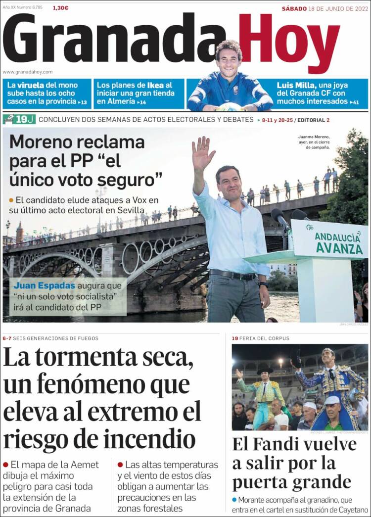 Portada de Granada Hoy (España)