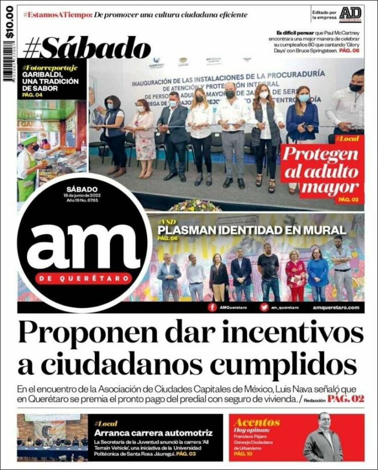 Portada de A.M. Querétaro (México)