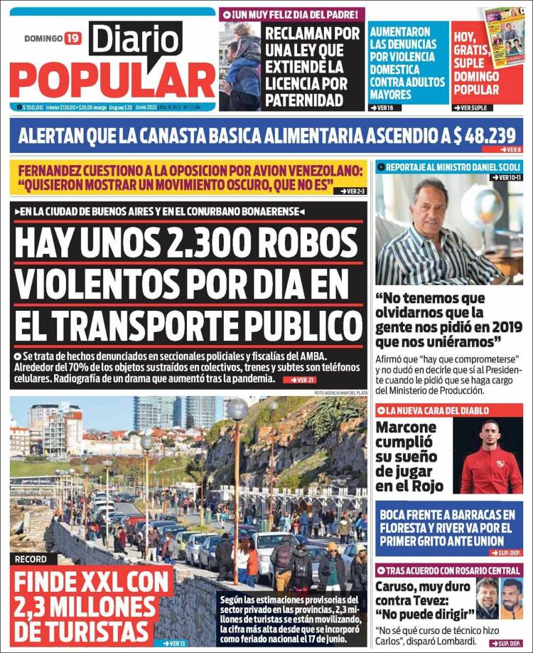 Portada de Diario Popular (Argentina)