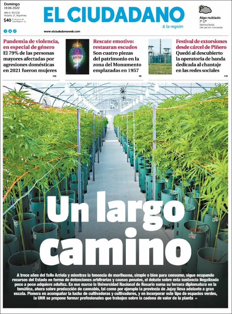 Portada de Diario El Ciudadano (Argentina)