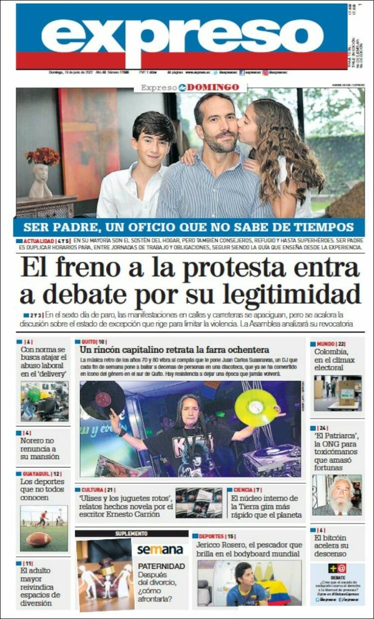 Portada de Expreso (Ecuador)