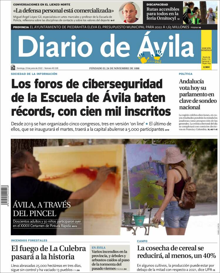 Portada de Diario de Ávila (Espa&ntilde;a)