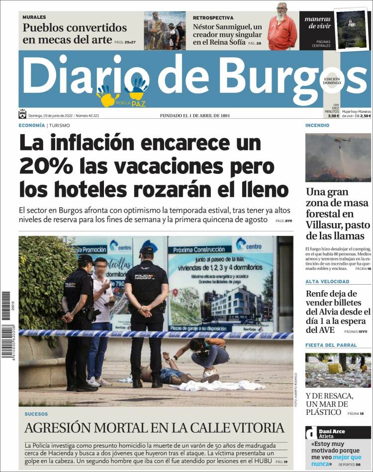 Portada de Diario de Burgos (Espa&ntilde;a)