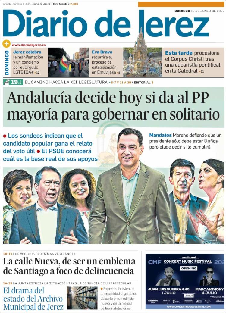 Portada de Diario de Jerez (Espa&ntilde;a)