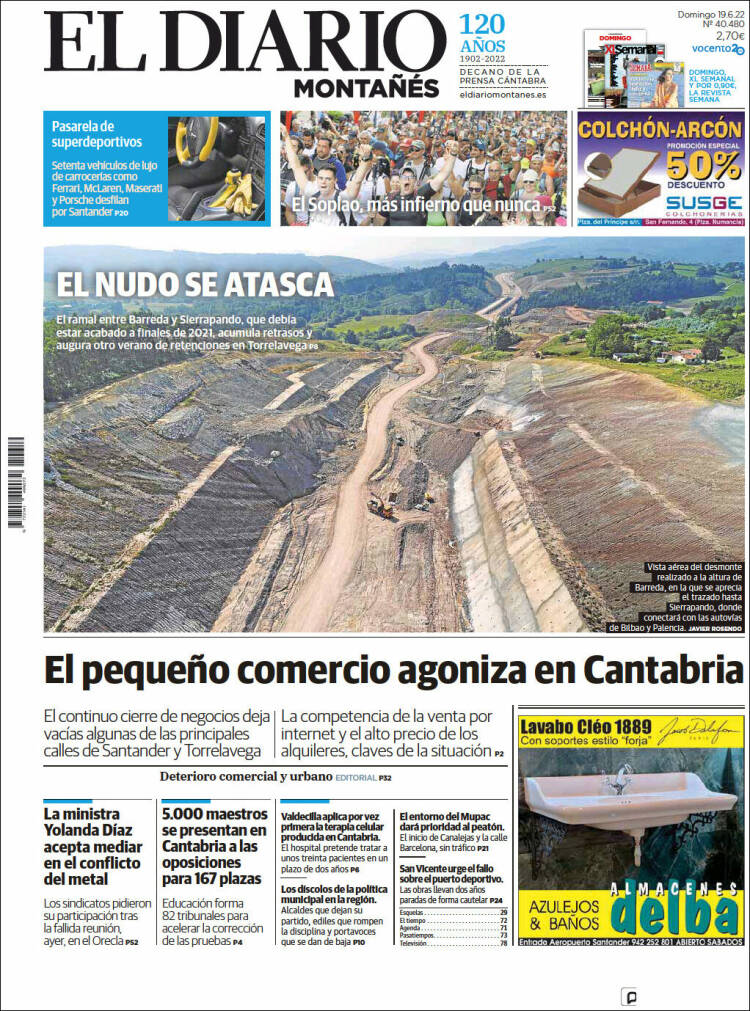 Portada de El Diario Montañés (Espa&ntilde;a)