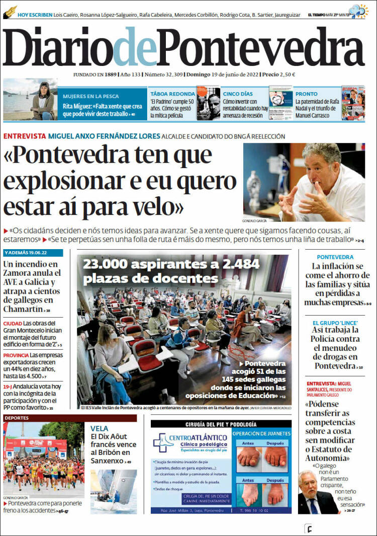 Portada de Diario de Pontevedra (Espa&ntilde;a)