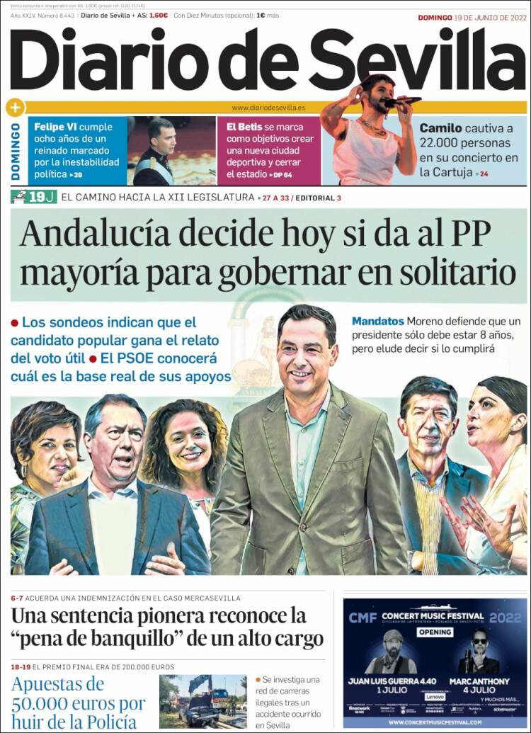 Portada de Diario de Sevilla (Espa&ntilde;a)
