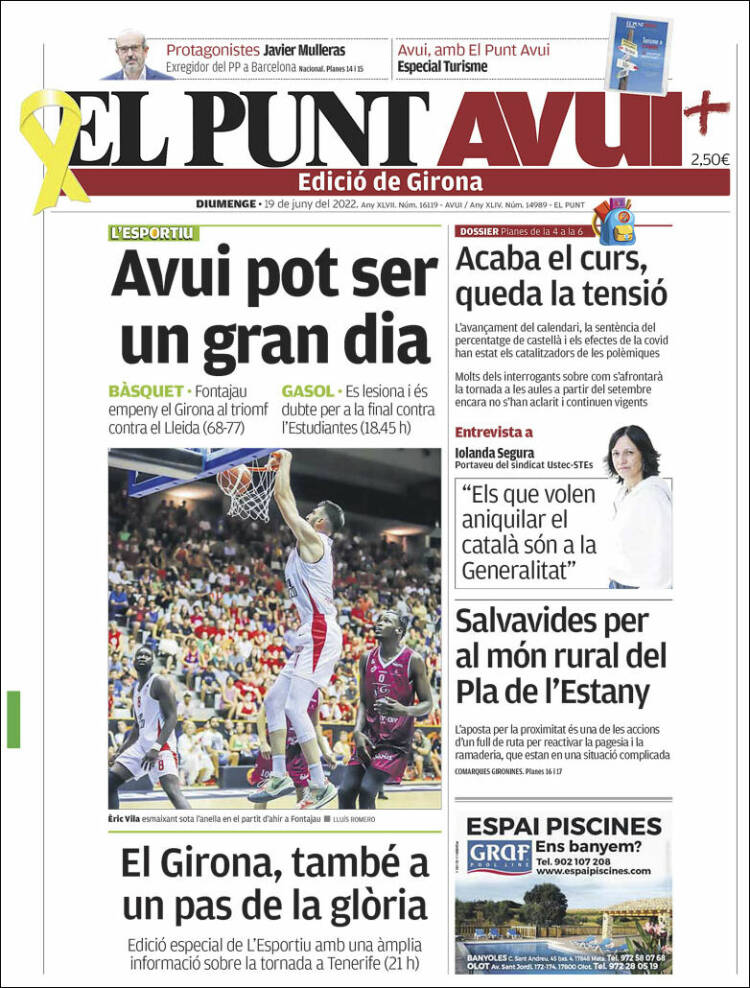 Portada de El Punt Avui - Girona (Espa&ntilde;a)