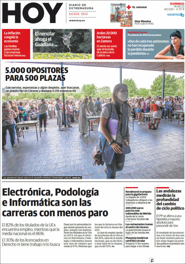 Portada de Hoy - Caceres (Espa&ntilde;a)