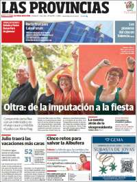 Portada de Las Provincias (Espa&ntilde;a)